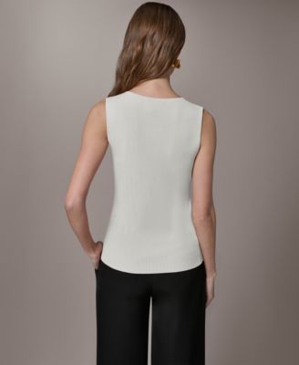 Women's Sleeveless Keyhole Sweater