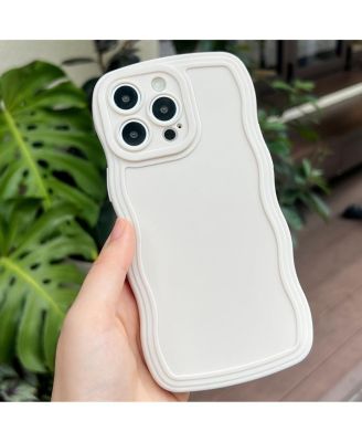 Green Plain Wavy iPhone 14 Pro Case