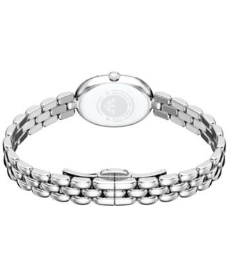 Women's Quartz Two-Hand Silver Stainless Steel Watch, 28mm