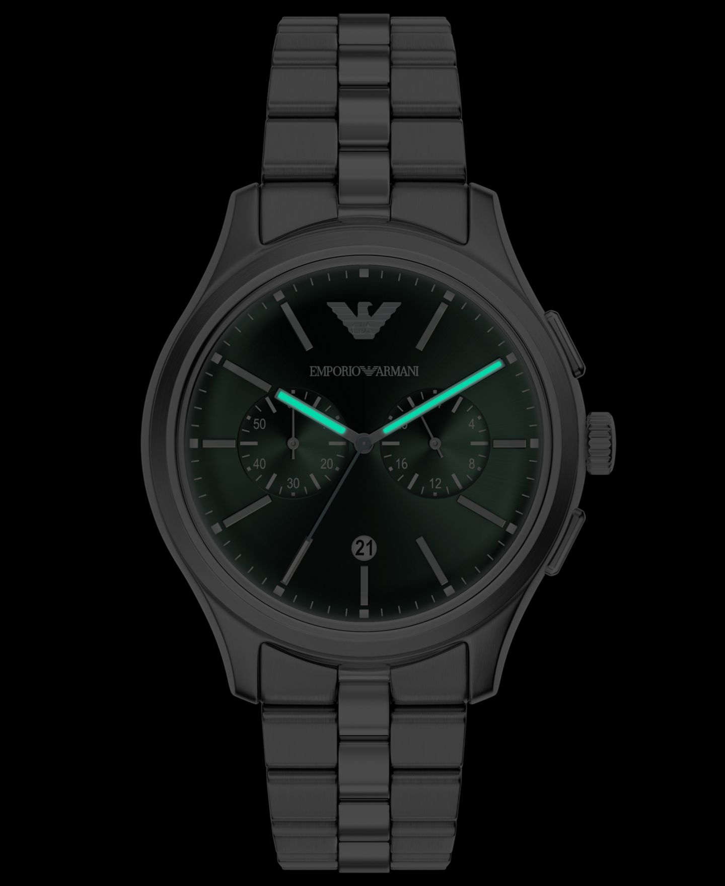 Мужские часы Emporio Armani Quartz Chronograph Silver Stainless Steel Watch, 42mm — фото 7