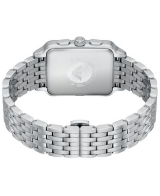 Men's Quartz Chronograph Silver Stainless Steel Watch, 38mm