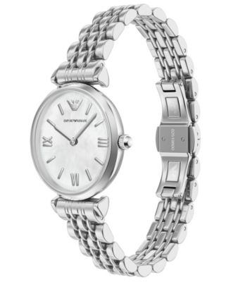 Women's Quartz Two-Hand Silver Stainless Steel Watch, 28mm