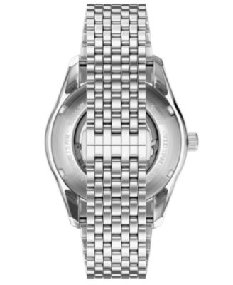 Men's Automatic Three-Hand Silver Stainless Steel Watch, 43mm