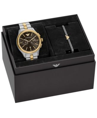 Men's Quartz Chronograph Two-Tone Stainless Steel Watch, 42mm