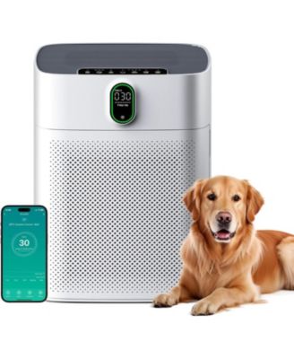 1076 ft² Smart Air Purifier: Wi-Fi/Alexa control, PM2.5 display, HEPA filter. Removes dust, pollen, smoke. Ultra-quiet 24dB