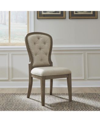 Liberty Furniture Set of 2 Uph Tufted Back Side Chair