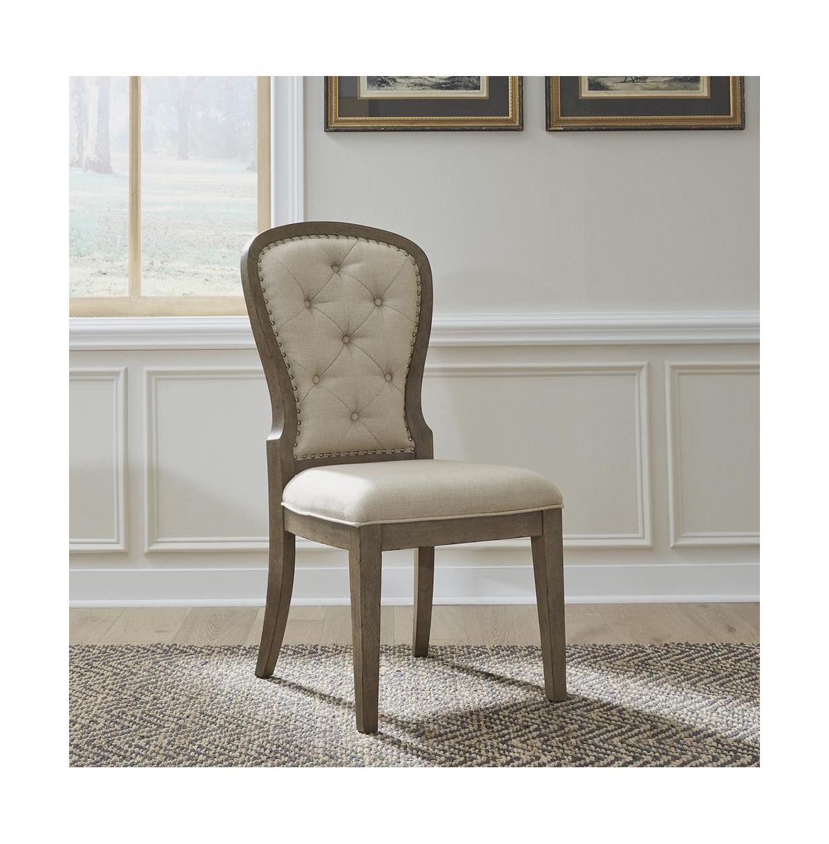 Liberty Furniture Set of 2 Uph Tufted Back Side Chair