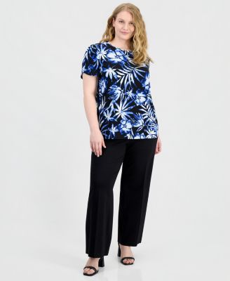 Plus Size Tulip-Sleeve Knit Top