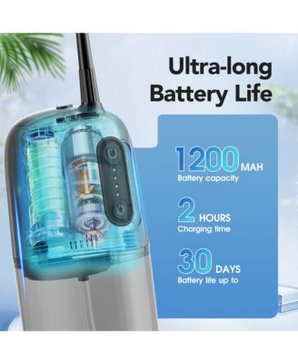 Cordless Water Flosser, Portable Electric Water Dental Flossers, Rechargeable Oral Irrigator for Travel with 4  Modes and 4Nozzles