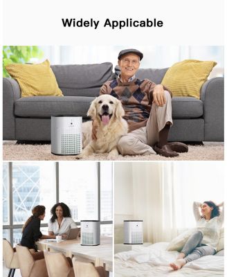 2-Pack MORENTO Air Purifiers for Bedroom. Features H13 HEPA filter, ultra-quiet 24dB Sleep Mode, ideal for pets. White & Black