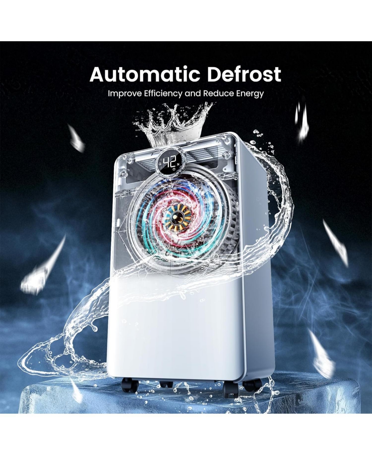 Chivalz Dehumidifier for Bedroom, Dehumidifier for Basement up to 1800 sqft, 3 Operation Modes, 24H Timer, White