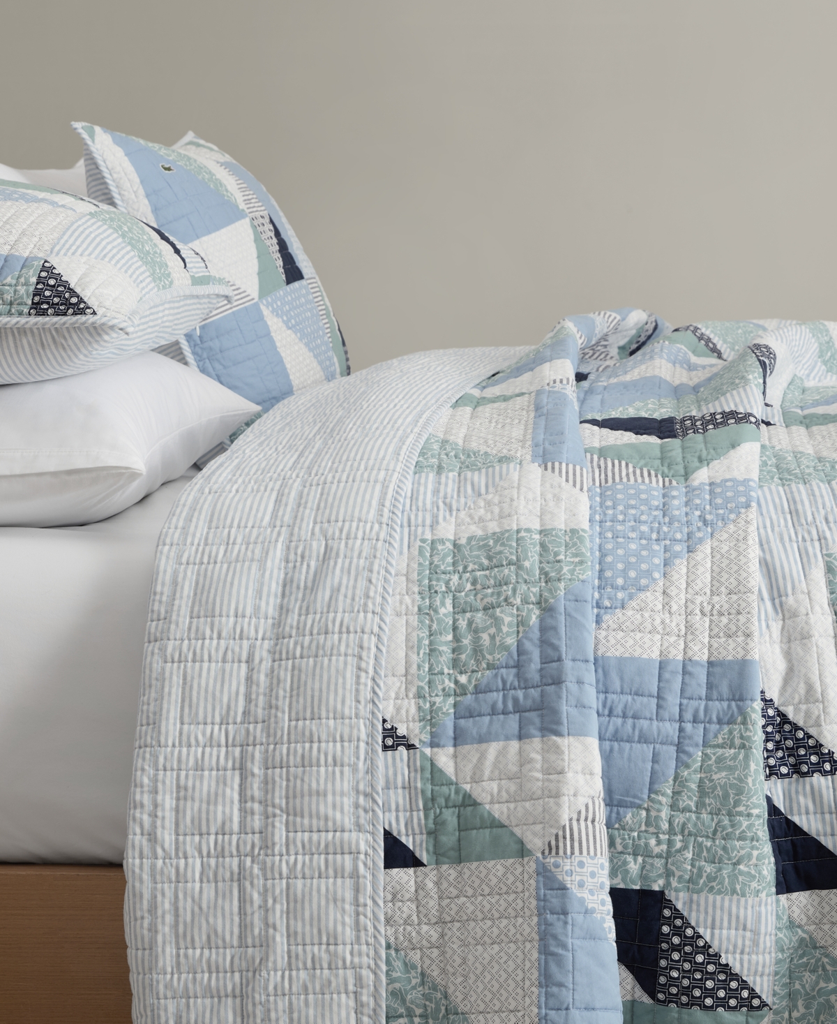 Lacoste Home Signature Cotton 3-Pc. Quilt Set