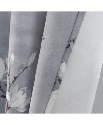 Blossom Printed Blackout Grommet Curtain Panel