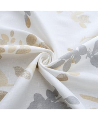 100% Polyester 140 GSM Aiden Printed Textured Grommet Curtain Panel