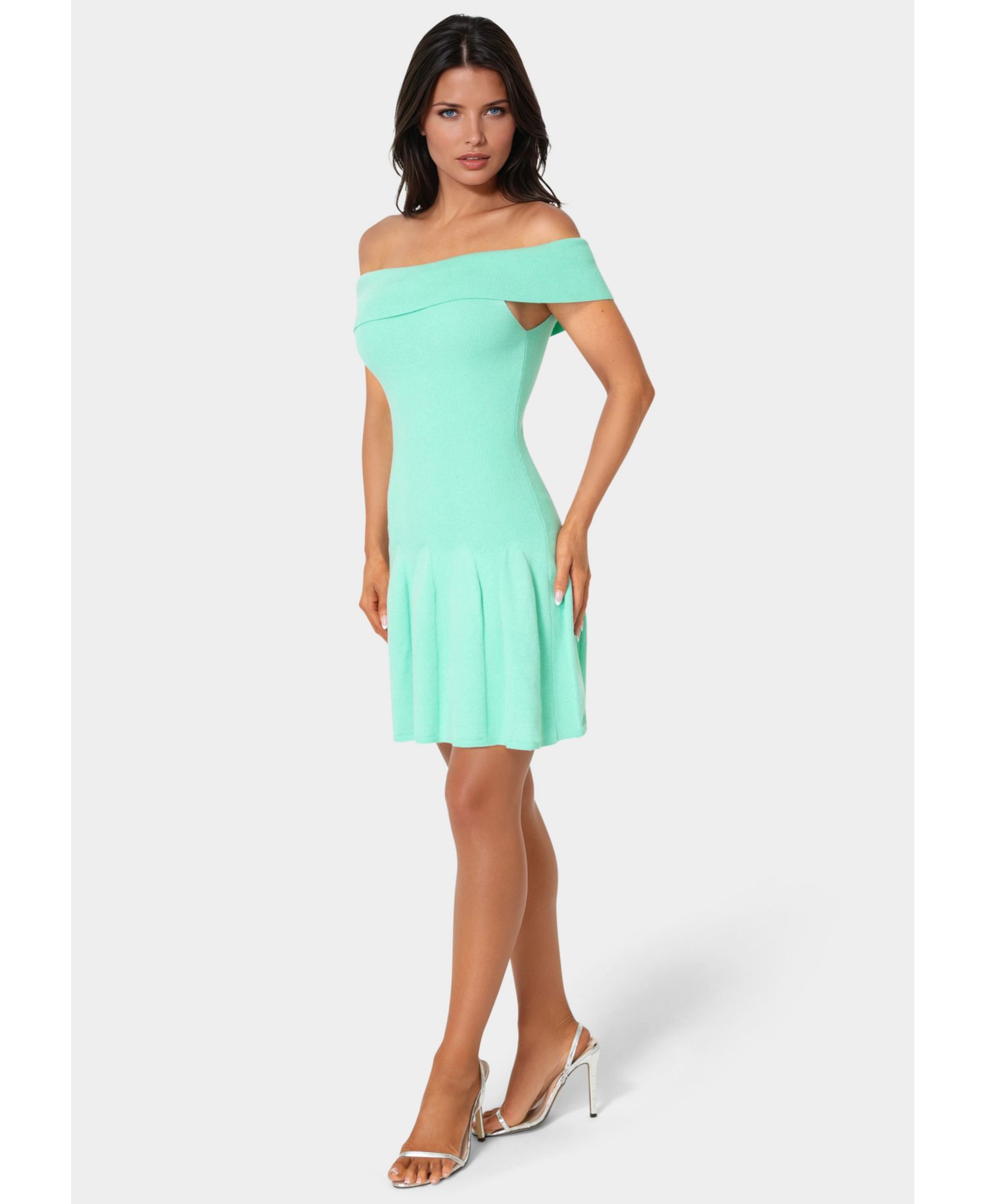Women's Off the Shoulder Fit and Flare Mini Dress