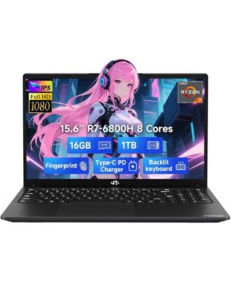 15.6" IPS FHD-Gaming-Laptop, 8 Cores AMD Ryzen 7 6800H 16GB DDR5 RAM 1TB SSD 4.7GHz Fingerprint 100W