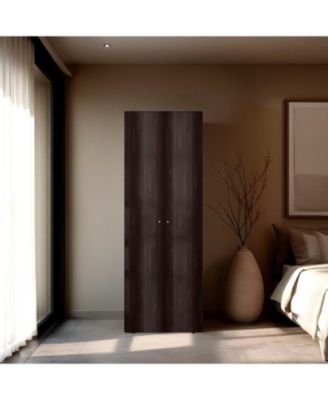 Basin 2-Door Tall Wardrobe Cabinet 66.9"H, Bedroom