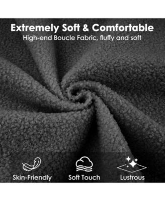 Queen Upholstered Platform Bed Frame with Low-Profile Rounded Headboard, Heavy-Duty Wooden Slats, Noise-Free, No Box Spring