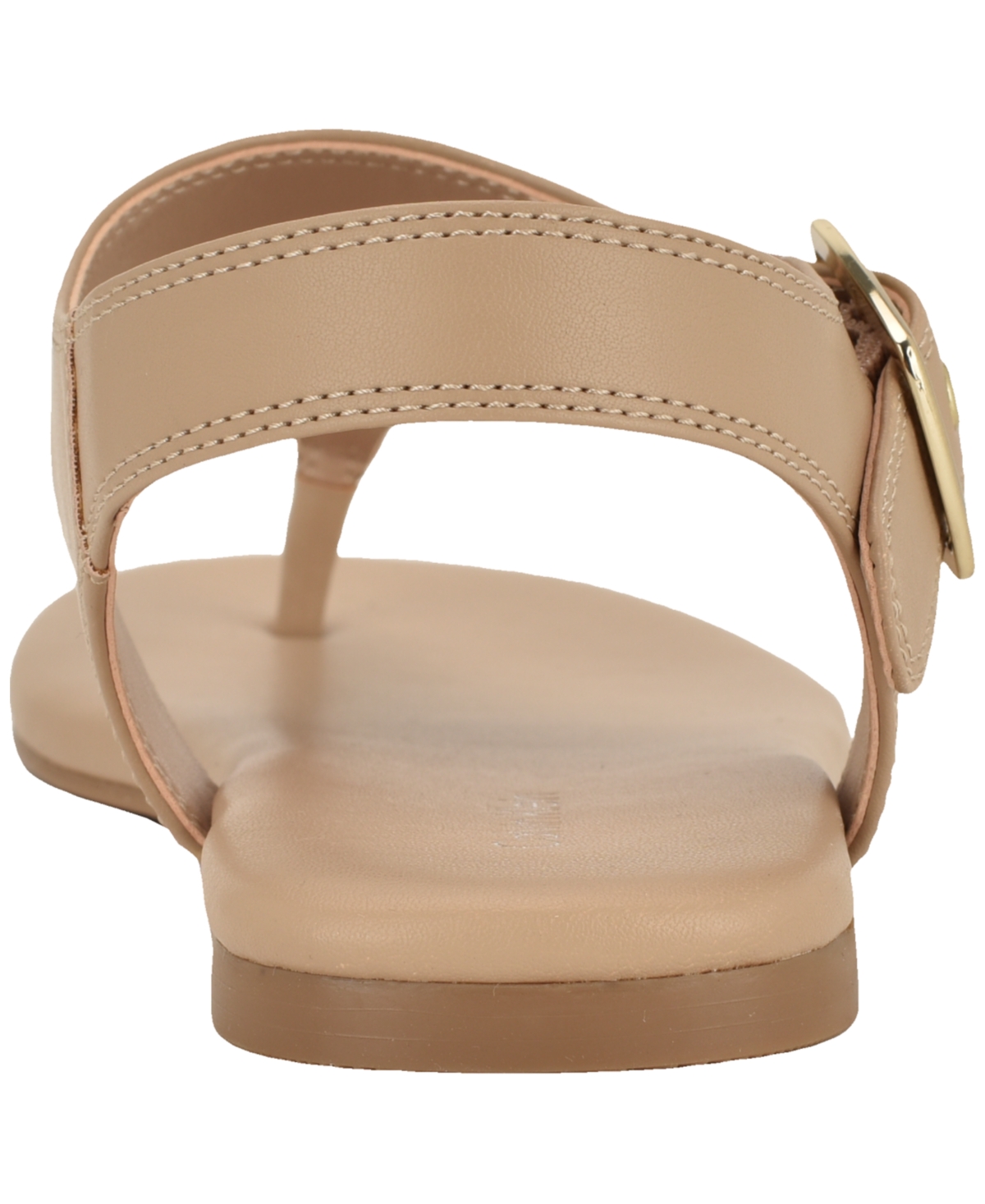 Calvin Klein Women's Moraca Buckle T-Strap Flat Sandals