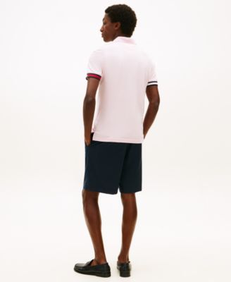 Men's Liquid Cotton Red, White, and Blue Cuff Polo