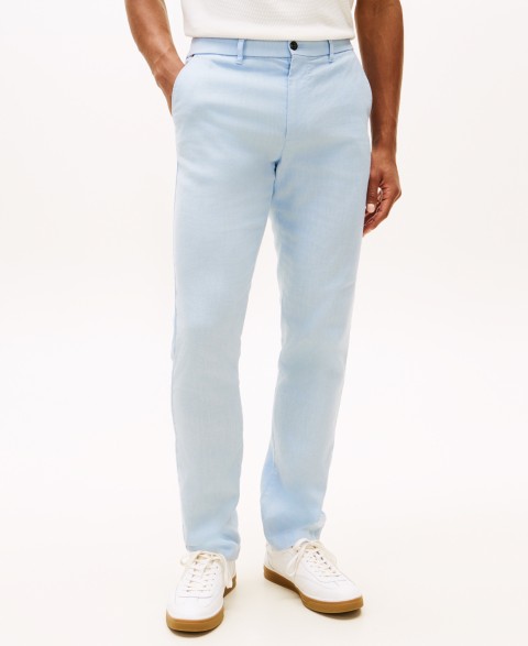 Мужские брюки Tommy Hilfiger Men's Denton Straight-Fit Flat Front Sorona Linen Pants