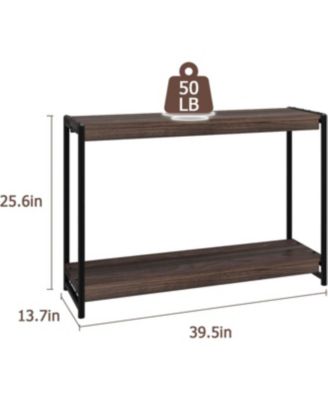 40" Entryway Table - Console Table with Storage, 2-Tier Sofa Table, Entry Table with Shelf, Hallway Table for Entryway, for Living Room, Couch