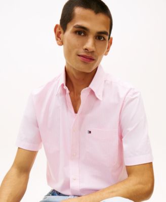 Men's Stripe Short-Sleeve Oxford Shirt