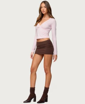 Women's Kianah Polka Dot V Neck T Shirt