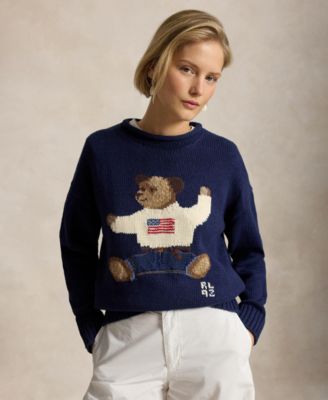Women's Rolled Crewneck Long-Sleeve Sweater