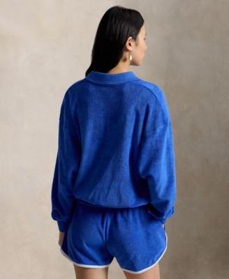 Women's Long-Sleeve Collared Polo Shirt