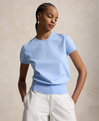 Women's Short-Sleeve Crew Neck Sweater