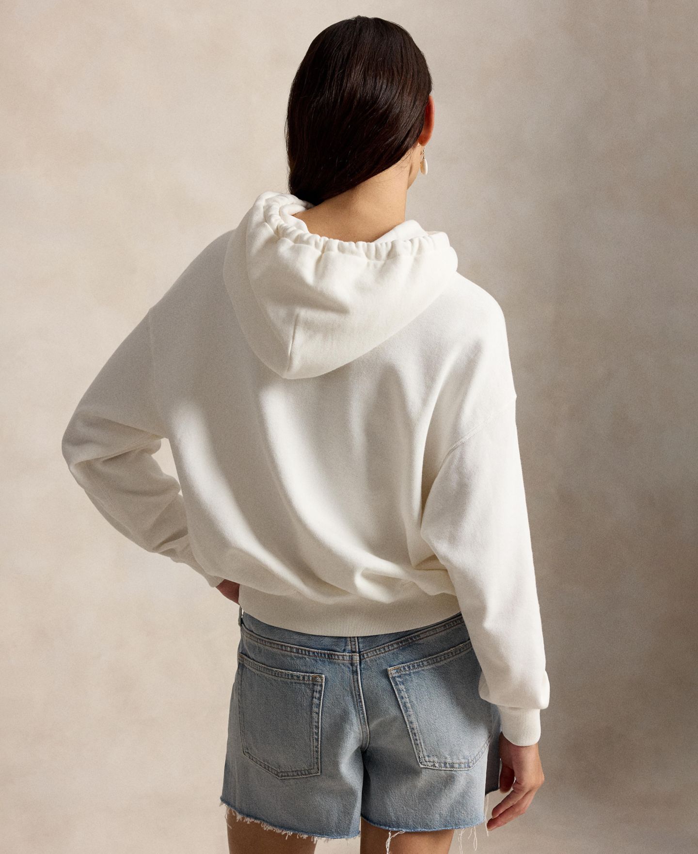 Женский свитшот Polo Ralph Lauren Drawstring Hood Long-Sleeve Sweatshirt, цвет: Белый — фото 4