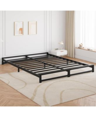 Bed Frame,Metal Platform Bed Frame with Steel Slats Support,6 Inch Tall,Mattress Foundation,Easy Assembly,No Box Spring