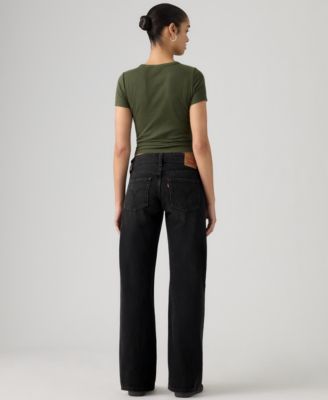 Women's Super-Low Double-Button Relaxed-Fit Denim Jean