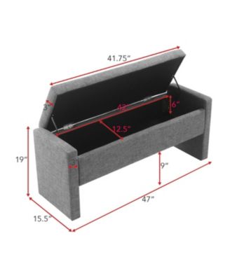 Modern Upholstered Storage Bed End Bench