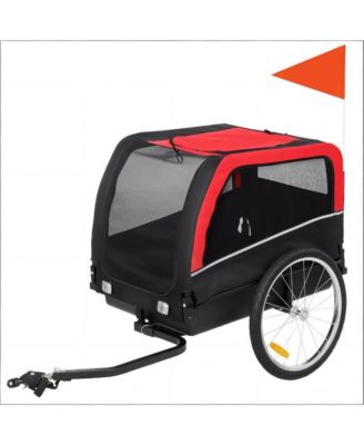Pet Bike Trailer Carrier for Dogs & Small Animals, Collapsible Pet Stroller Bicycle Attachment