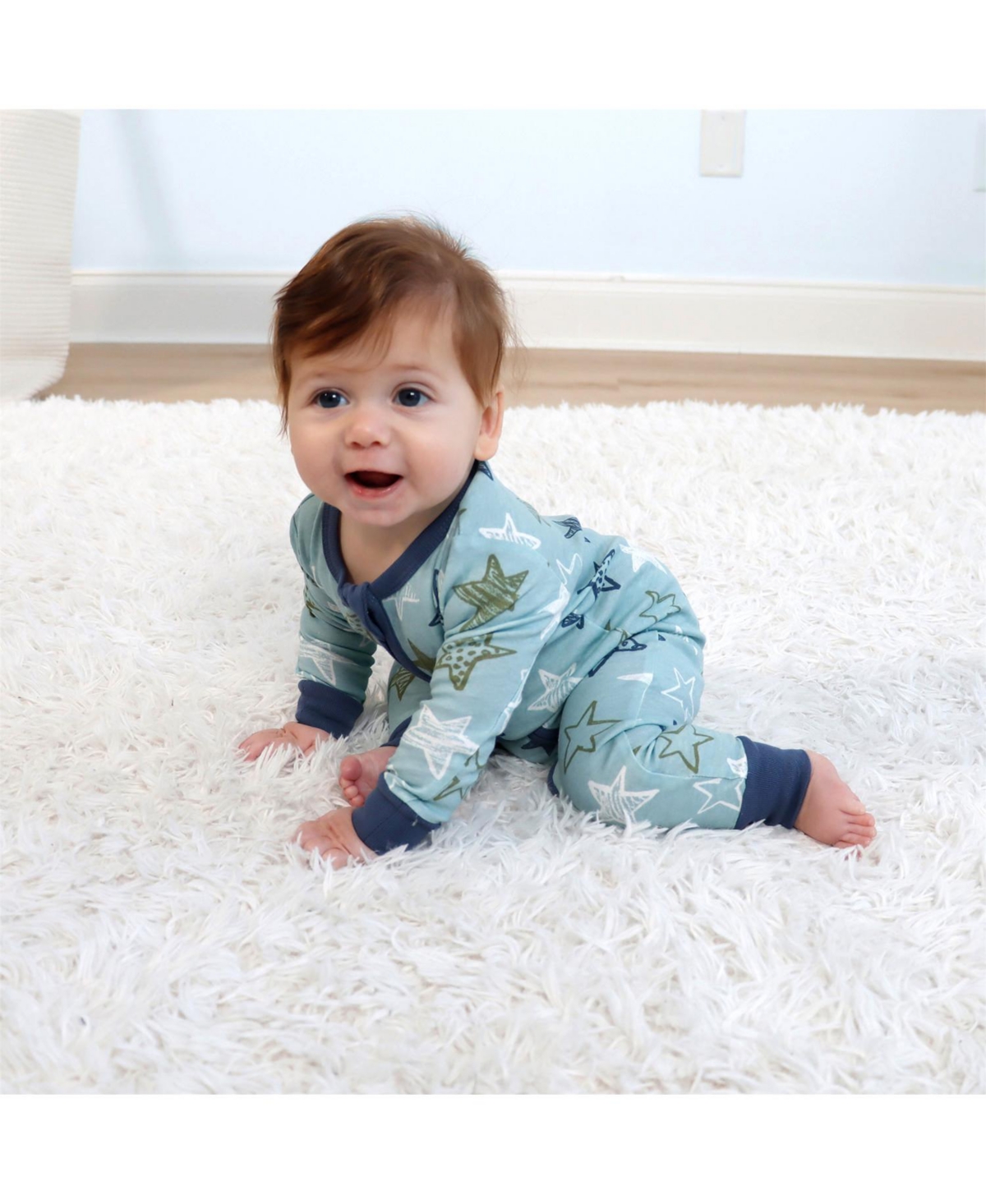 The Peanutshell Baby Boys Dino Star Cotton Footless Pajamas for Boys, 2 Pack