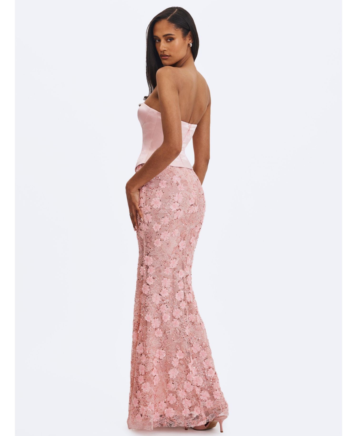 Women's Uliya Strapless Mermaid Peplum Maxi Dress