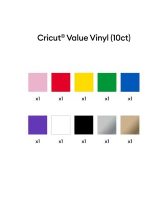 cricut Value 12 in x 5 ft Rainbow Vinyl Rolls - 10 Count