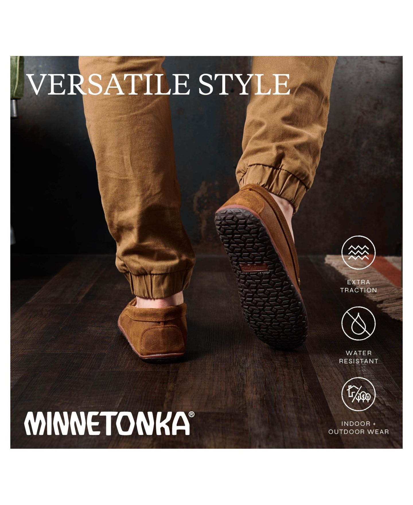 Мужские туфли Minnetonka Venetian Tread Suede Slip Ons — фото 5