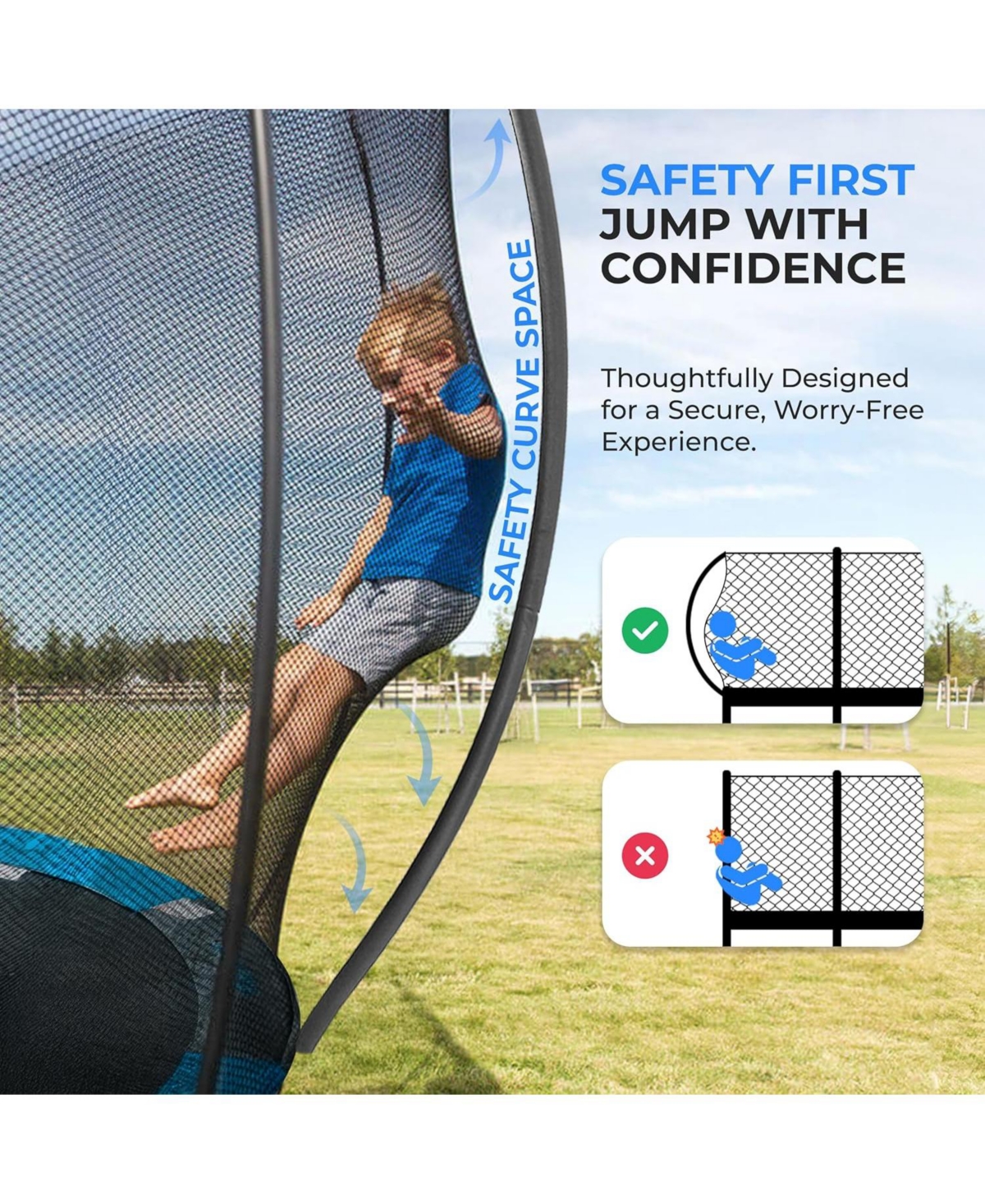 “SereneLife Outdoor Trampoline with Enclosure Net & Ladder, Heavy Duty Trampoline for Kids & Adults (8–14 Ft)”