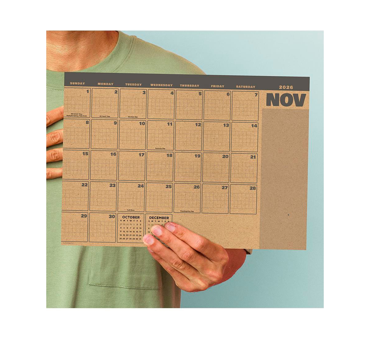 Tf Publishing Paper Goods July 2026 - June 2027 Trail + Timber Medium Desk Pad Monthly Blotter Calendar