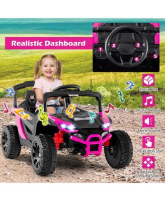 12V Kids Ride On Car UTV Electric Vehicle with LED Lights Music and Horn-Hot