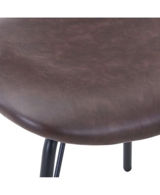 Modern Faux Leather Split-Back Upholstered Dining Chair (Set of 2)