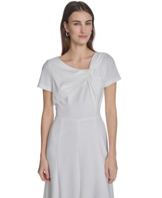 Women's Twist Neck Midi Dress