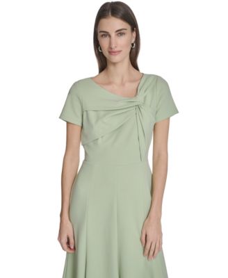 Women's Twist Neck Midi Dress