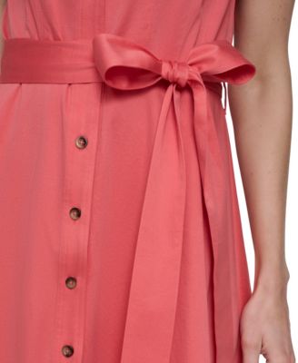 Women's Collared Midi Shirt Dress