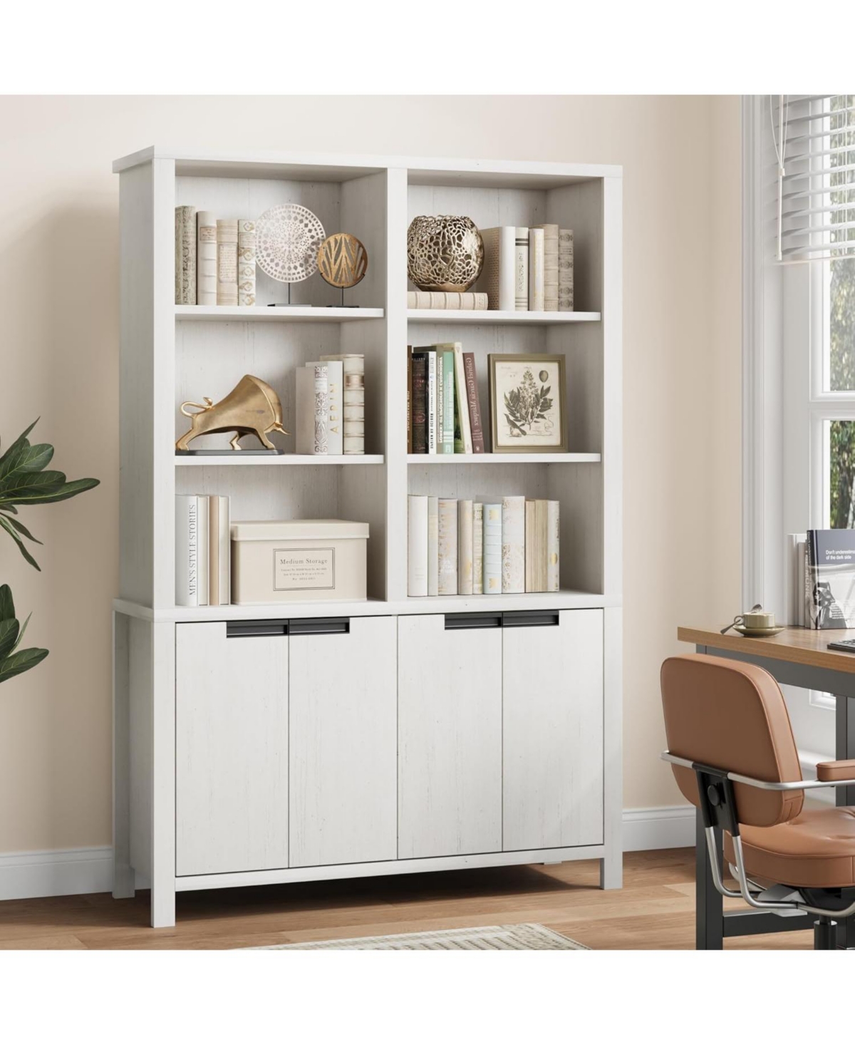 gaomon 74.5" Tall Double Wide Bookshelf – 6-Tier Large Freestanding Bookcase with 12 Cubbies, Extra-Large Storage Shelf for Living Room, O