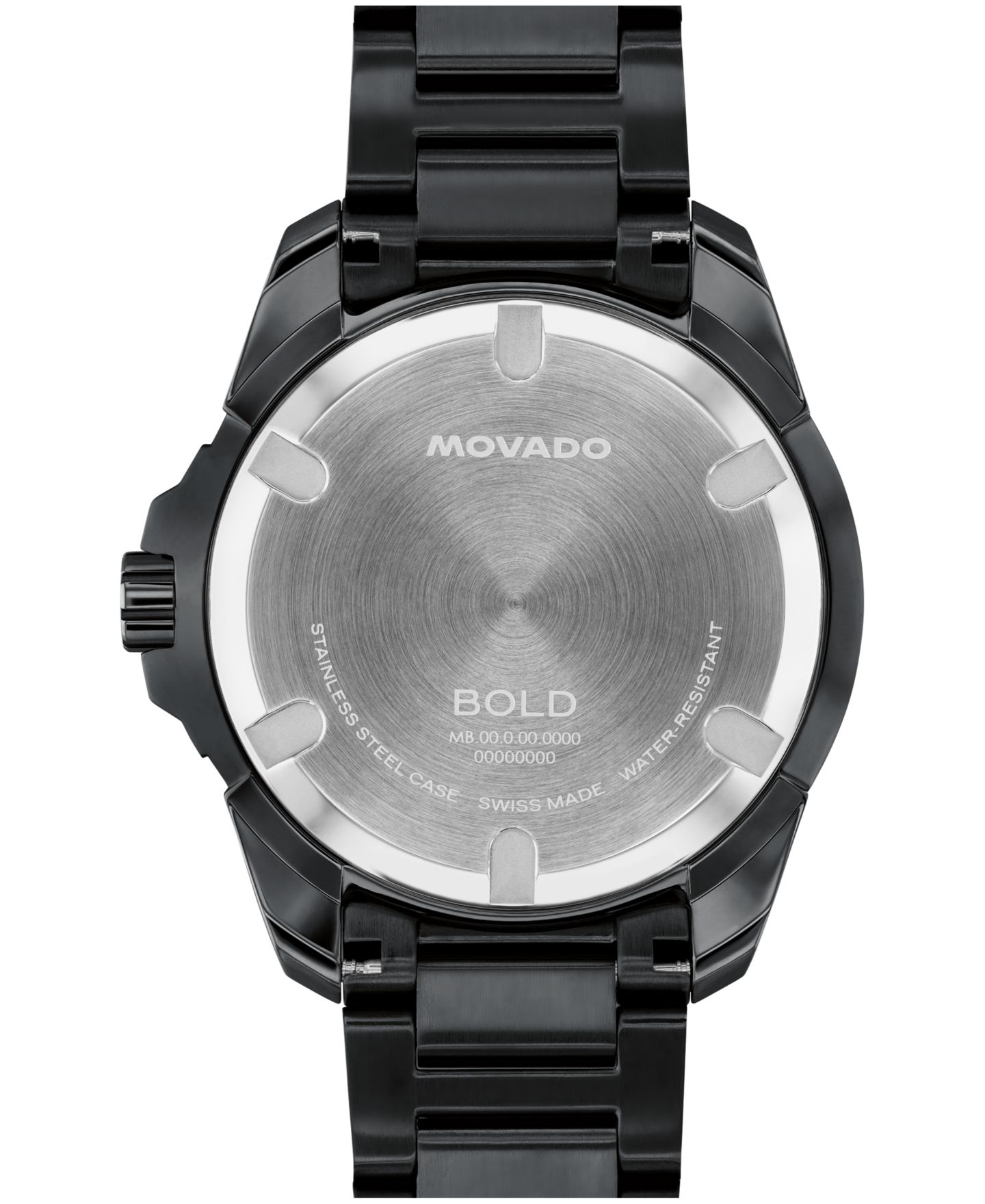Мужские часы Movado Bold Verso S Swiss Quartz Ionic Plated Black Steel Watch, 42mm — фото 2