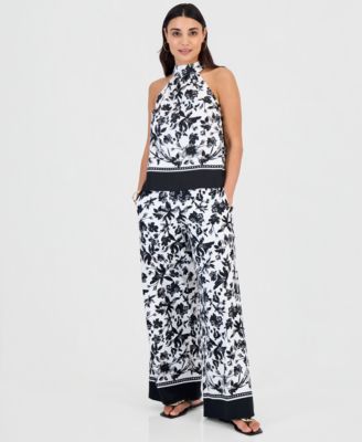 Petite Printed Halter Top